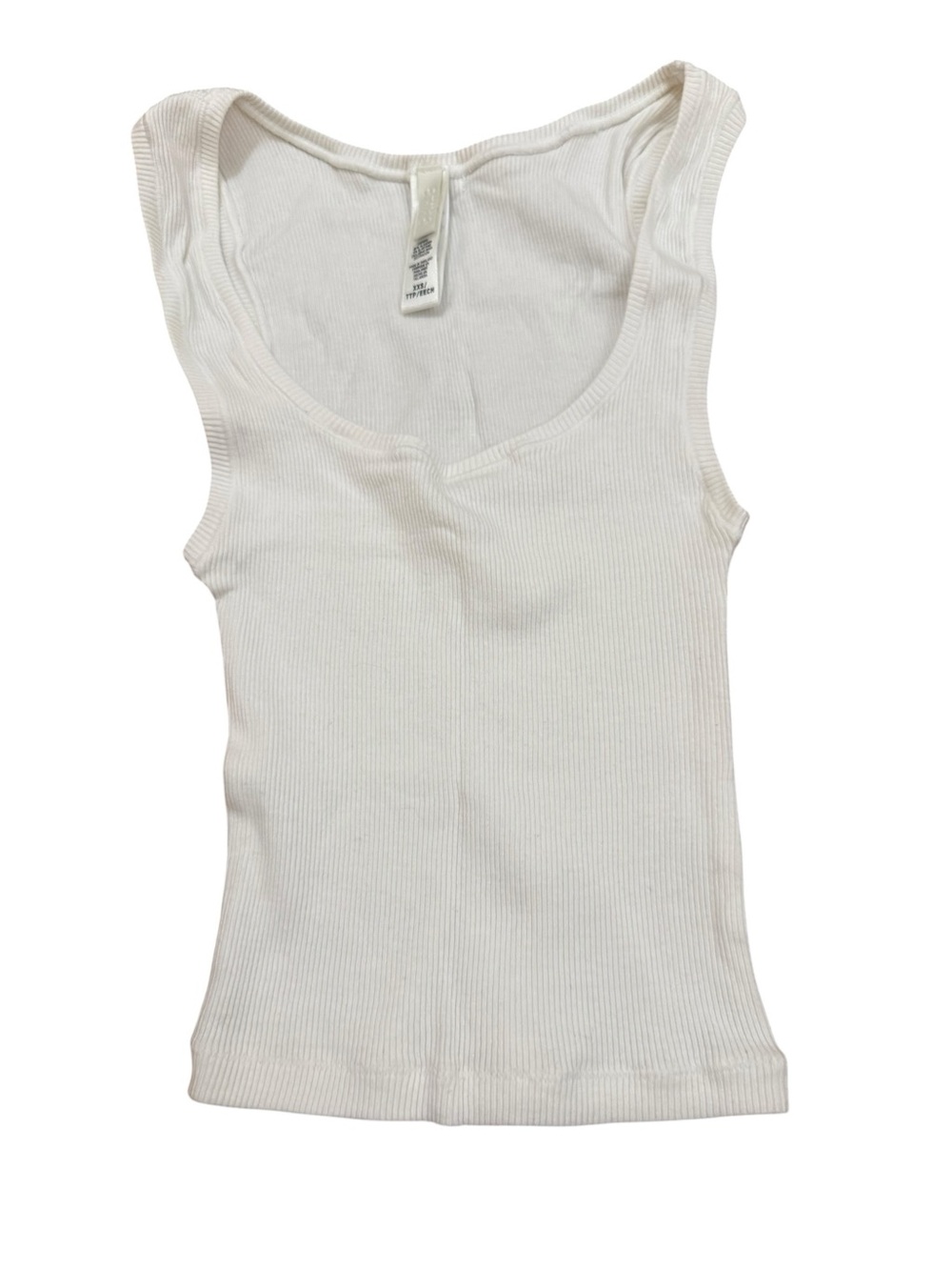 SKIMS White Ribbed Scoop Neck Tank Top